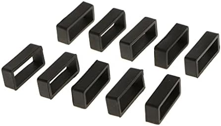 10 парчиња црна гума за задржување на јамка за малтер за шкафче за држачи, црна, 20мм