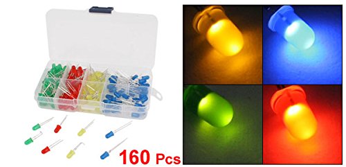Uxcell LED, 3v, 5 мм Круг, Жолта/Зелена/Сина