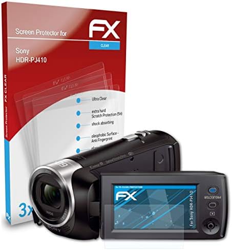 Филм за заштита на екранот Атфоликс компатибилен со Sony HDR-PJ410 заштитник на екранот, ултра-чист FX заштитен филм