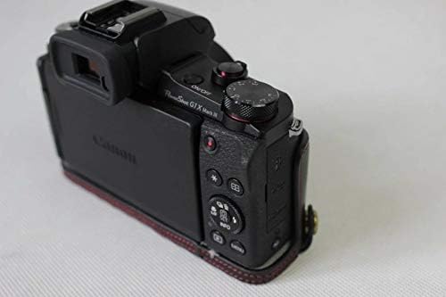 Стп Кожа Половина Камера Случај Торба Покритие Дното Отворање Верзија За Канон Powershot G1 X Марк II, G1XII, G1XM2