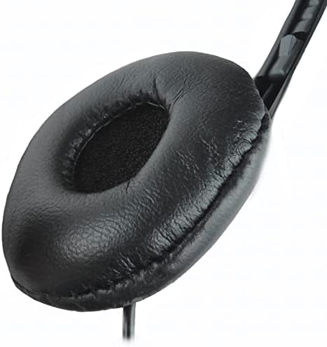 Soundnetic SNCCV Стерео слушалки со Leatherette Earpads и контрола на јачината на звукот, црна, броење од 25, пакет од 1