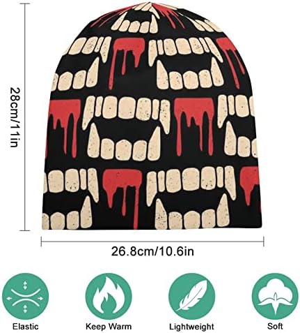 Бајкутуански Вампирски Заби Печатење Капи Од Грав За Мажи Жени Со Дизајни Капа На Черепот