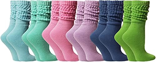 Јахта &засилувач; Смит 6 Пара Жени Изгребани Чорапи, Памучни Чизми Чорапи Масовно Пакување