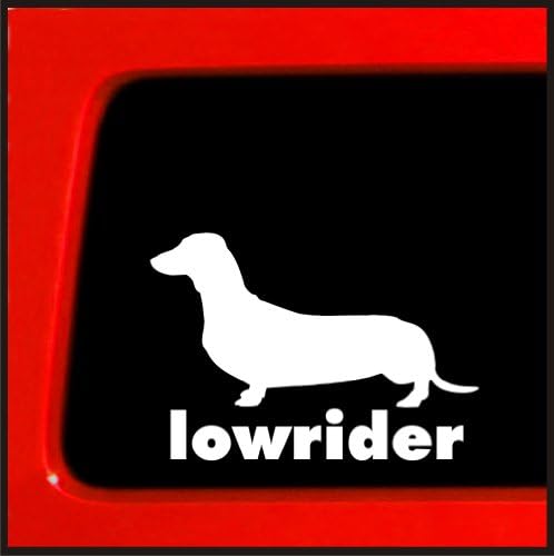 Налепница Врска | Dachshund Wiener Куче Lowrider | Браник Налепница Винил Налепница За Автомобил, Камион, Прозорец, Лаптоп | 3.75 x6