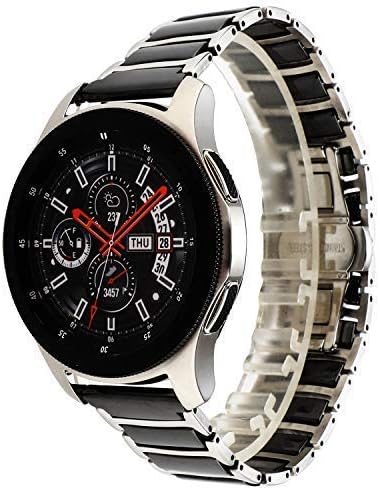 Гледајте го опсегот керамички компатибилен со Samsung Watch 45mm опсег, брзо ослободување на часовници 22мм компатибилен за Samsung
