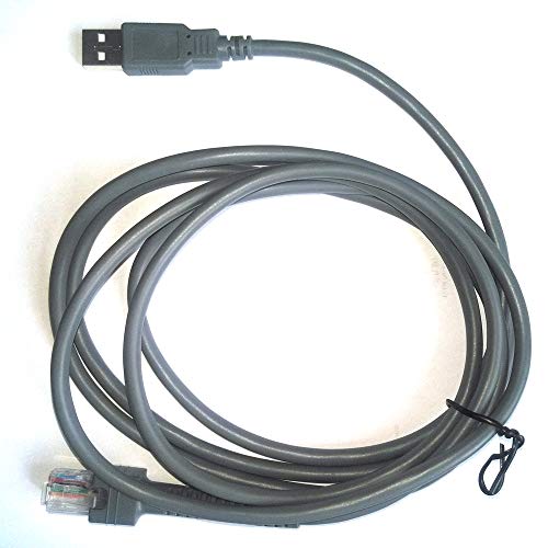 PZV USB до RJ48 CABLE 7FT 2MTR DURA-GRAY FOR SCANGER USB кабел, USB кабел за пренос на податоци за дигитален рачен скенер за баркод компатибилен