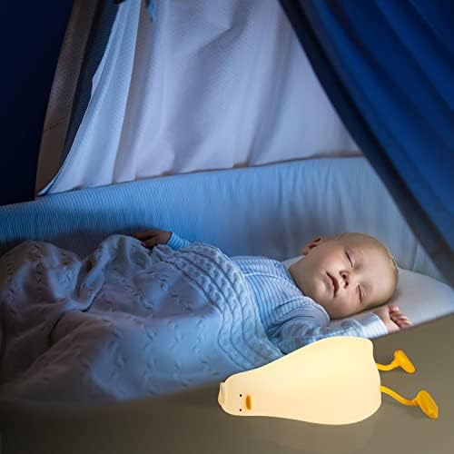 Лежејќи рамна патка ламба ноќна светлина, предводена предводена лежи во мировна патка светилка за спиење лежеше рамна патка силиконска