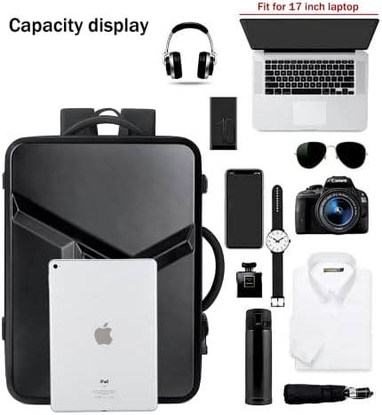 Soload Expondable лаптоп ранец, ранец за деловни патувања, торба за складирање PS5 со порта за полнење со USB, компјутерска торба за колеџ, отпорен