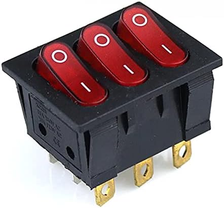 HWGO Big Rocker Switchs Red Threast Switch 9 Pin 2 Позиција мулти-нож со еден нож со еден фрлање 15A 250V 20A 125VAC AC OFF