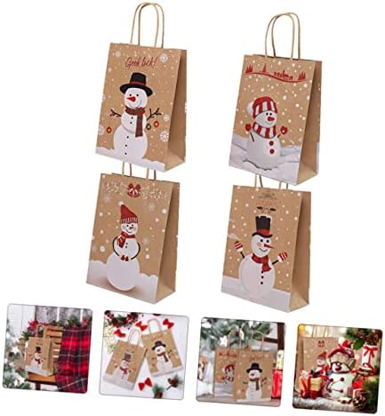 Кабилок 12 парчиња Божиќна Торба Контејнери За Бонбони За Подароци Материјали За Божиќни Забави Торбичка Подарок Торбичка Пакети