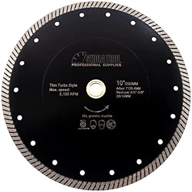Shdiatool Diamond Turbo Blade 7 - инчен супер тенок диск за сечење за порцелански керамички плочки гранит диа 180мм 2 парчиња