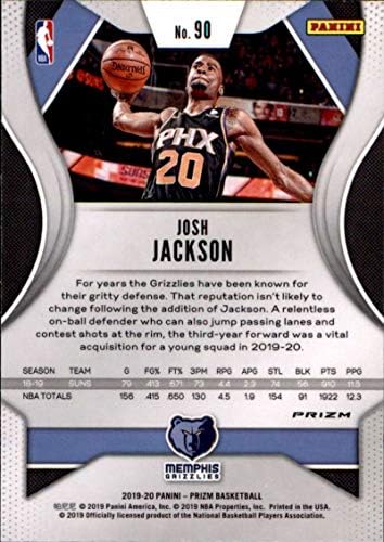 2019-20 Panini Prizm Prizms Red White and Blue 90 JOSH JACKSON MEMPHIS GRIZZLIES NBA кошаркарска трговија картичка