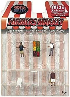 Американски Фармерски Пазар на Диорама 1: 64 Метални Фигури Поставени АД-76501МЈ
