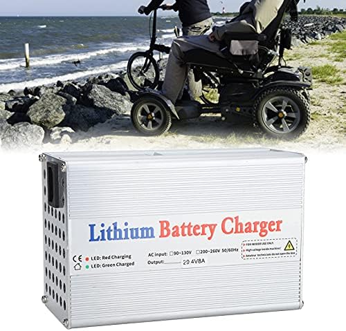 Vifemify Професионални Литиум Батерија Полнач Излез Краток Спој Заштита Батерија Полнач ЗА Инвалидска Количка 24V 8A