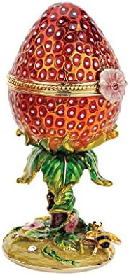 Дизајн Тоскано градинарски богатства Колекција: Романов стил емајлирани јајца од јагода, единечни, Redgreenbrown