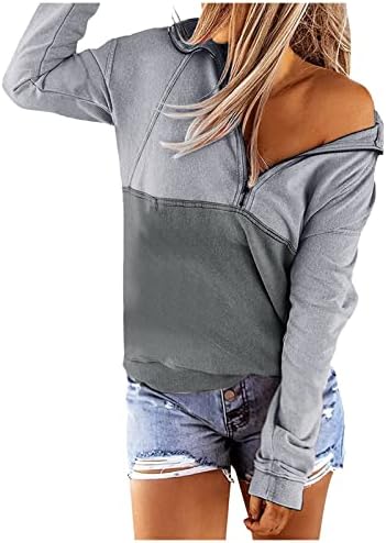 Pullover за жени y2k скок на врвови елегантни основни спортски кошули дуксери лесни под маици со слоеви едноставна дневна облека
