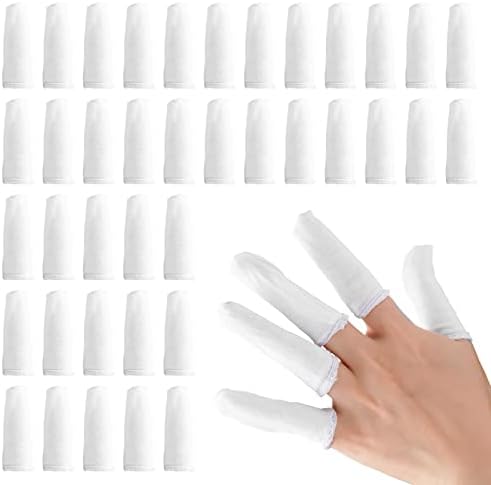 200 парчиња памучни прсти со прсти со мали прсти за ракави за ракави за ракави за ракави од еорта, удобно, дишење, апсорбирана пот, еднократно,