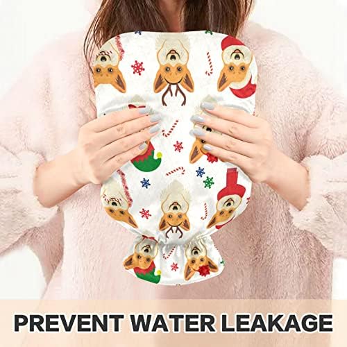 Шишиња со топла вода со покритие Божиќна торба за топла вода за олеснување на болката, топла ладна компресија, топла вода кревет