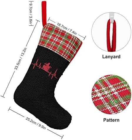 Тапанар тапанар за чукање на срцето, Божиќни празници за одмор Реверзибилна промена на бојата Магичен фонд за Божиќно дрво камин виси чорапи