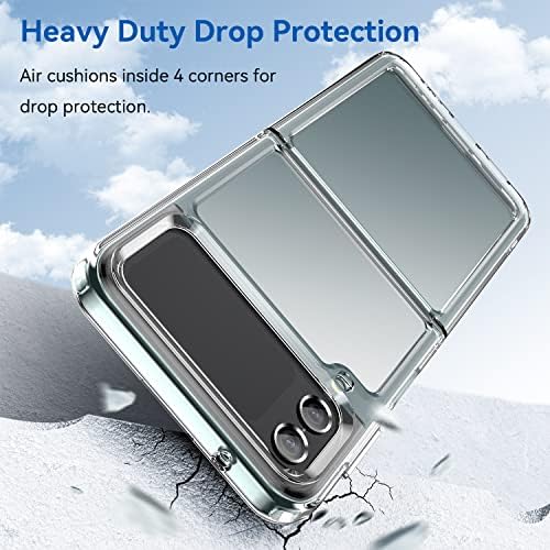 Телефонска Кутија За Samsung Galaxy Z Flip 3 5g Droppoof Тврда Акрилна Кутија Мек Tpu Браник [Чувар Од Нула/Капка/Отпечаток Од
