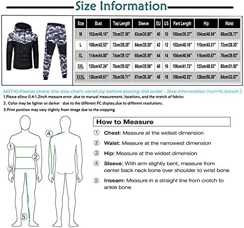 Продавница во Vezad Mens Autone Spicking Zipper Print Sweatshirt Top Pants Постави спортски костуми за траење на костуми