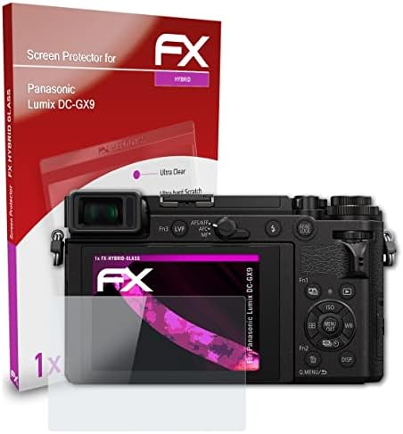 Атфоликс пластично стакло заштитен филм компатибилен со Panasonic Lumix DC-Gx9 стакло заштитник, 9H хибриден стаклен стаклен екран заштитник