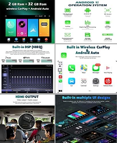Autosion 9 инчен Android 12 Автомобил Плеер Седна Нави Радио Глава ЕДИНИЦА GPS Навигација Стерео За Нисан Верса 2010-2018, Нисан Забелешка