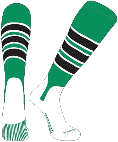 Круша Sox OTC безбол мекобол чорапи со мешање Кели Грин, Бела, Црна
