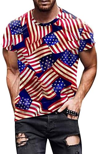 2023 година Ново знаме на Денот на независноста на мажите пролет/лето за одмор спорт удобно дишење маички кошула памук