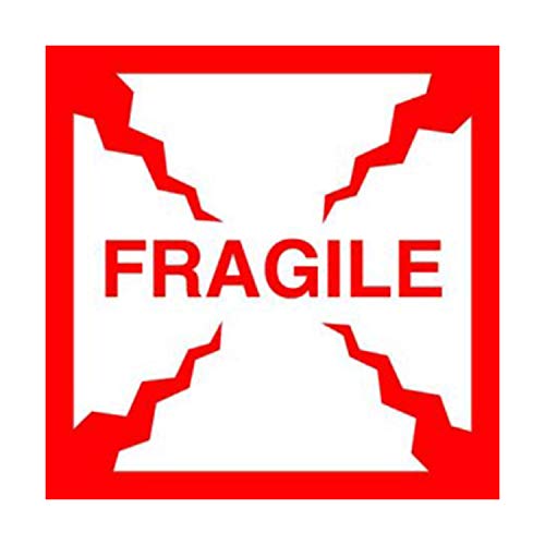 „Етикети за пакување за испорака на TapeCase Фрелато , црвена/бела - 50 по пакување