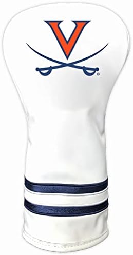 Team Golf NCAA White Vintage Driver Golf Club Headcover, форма на фитинг дизајн, ретро дизајн и врвен квалитет