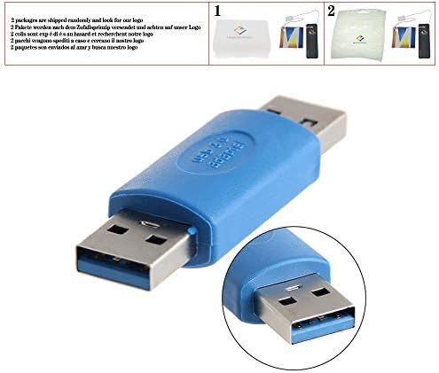 USB 3.0 машки за да напишете конектор за менувач на родови на адаптер M-M M-M, сина, сина, 5см