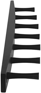 Спектар Диверзифициран решетка за дрвени куки, 7 колче, црна