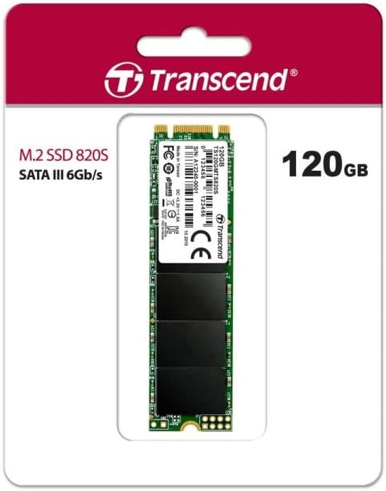 Трансцендент 120 GB M.2 SATA III 6GB/S SSD MTS820S 3D TLC Flash 80mm Форм фактор