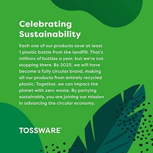 Tossware POP 12oz сет од 48, врвен квалитет, рециклирање, нераскинлива и кристално чиста пластична конзерва за пиво, 48 брои