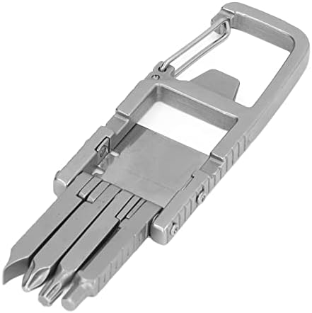 12 во 1 клуч за прицврстување на клучеви, шрафцигер малку преклопување мулти -алатка, преносна џебна алатка за кампување на отворено, за