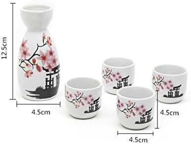 Јапонија саксиски чаши за садови Поставете чаши за чаши за алкохол од флагон, поставени јапонски бар вино за вино, креативни подароци 5