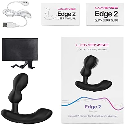 LOVENSE Edge 2 Машки Масажер За Простата Анален Вибратор, Bluetooth Простата &засилувач; Перинеум Стимулатор Анален Секс Играчки За Мажи,