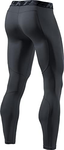 TSLA 1 или 2 пакуваат панталони за термичка компресија за мажи, атлетски спортови хеланки и трчање хулахопки, дното на слојот на базата
