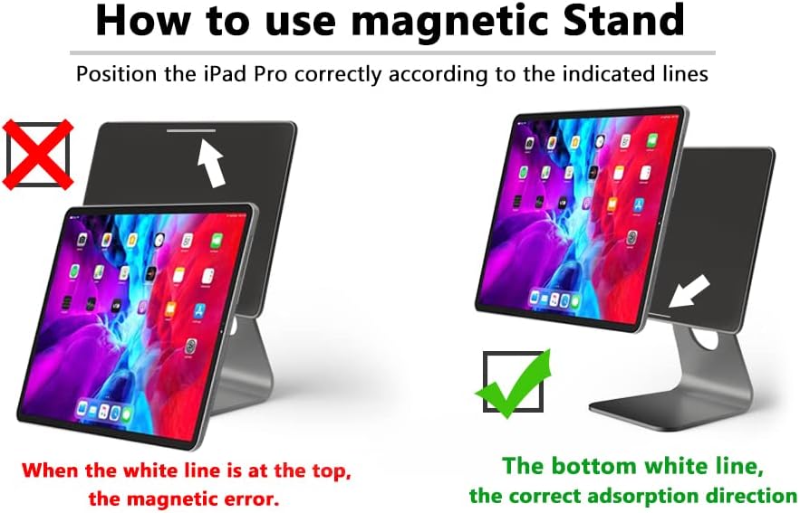KSW Kingdo Magnetic Ipad Stand, повеќе -агол ротирачки лебдечки магнетски iPad Pro 11 држач за штанд компатибилен Apple iPad Pro 11 инчи - iPad