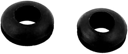 X-Dree 50pcs 6mm Внатрешна диа црна гума електрична тркалезна жица за гармети (50 парчиња 6мм ДИА Внатрешен Caucho Negro Caucho