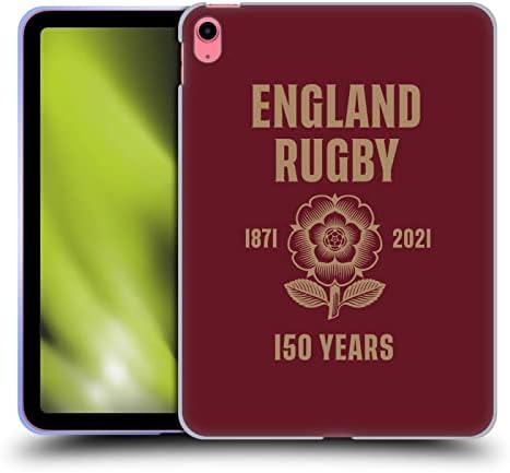 Главата Случај Дизајни Официјално Лиценциран Англија Рагби Унија Црвениот 150-годишнината Мека Гел Случај Компатибилен Со Apple iPad 10.9