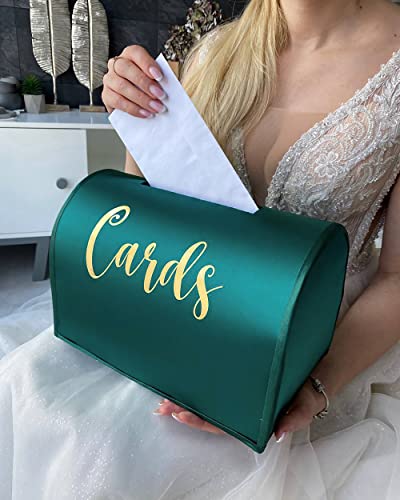 Визара, картичка кутија за свадба смарагд зелена свадба, свадба картичка кутија Смарагд свадба, картичка Кутија Зелена, свадба кутија Смарагд Зелена,