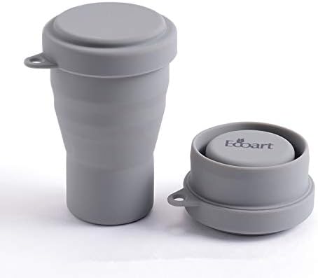 Екорт Силиконски склопувачки патнички чаши за патувања за кампување и пешачење со голем капацитет со капак