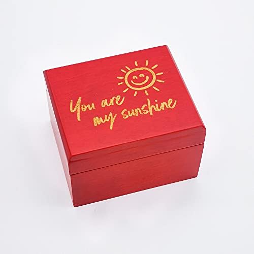 Pairiaok ти си мојот ласерски врежана дрвена музичка кутија за сонце за жена/ќерка/девојчиња Механизам Ветер музичка кутија за роденден/Божиќ/Денот на вineубените