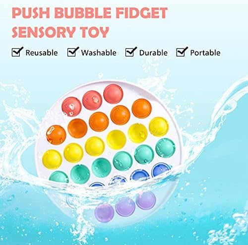 Cocokool 4-пакет Pup Pop Bubble Fidget Sentory Toys, Special Seperial Dements Silicone Presure Toys, анти-анксиозно стискање сензорни играчки