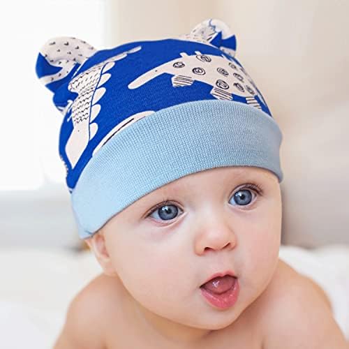 Симпатична мечка уво новородено бебе капа и белезници против гребење поставени за 0-3 месеци момчиња и девојчиња