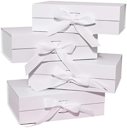 4 ПАРЧИЊА Кутија За Подароци, секоја Кутија, Доаѓа Со Рендана Хартија и тие Кутии, Доаѓа и Со Комплет Опашки за Коса, Кутија За