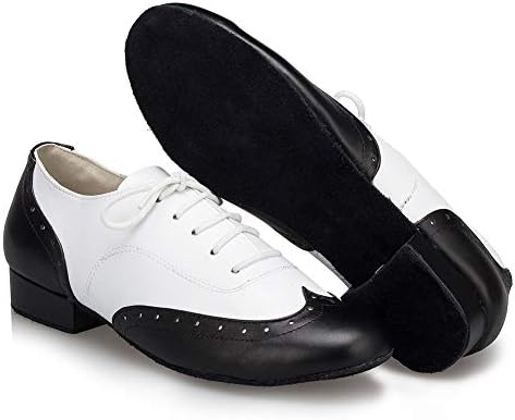 Hipposeus Машка чипка за танцувачки чевли за танцувачки чевли за кожа за перформанси, 10,5 г САД