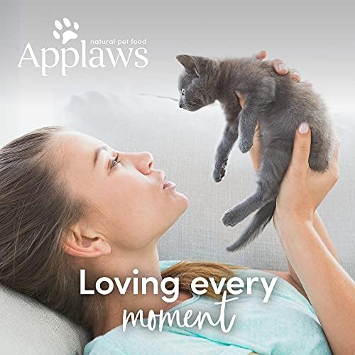 Applaws Природна влажна конзервирана храна за мачки, 24 пакувања, ограничена филе од маче од маче во супа, 24 x 2,47oz лименки